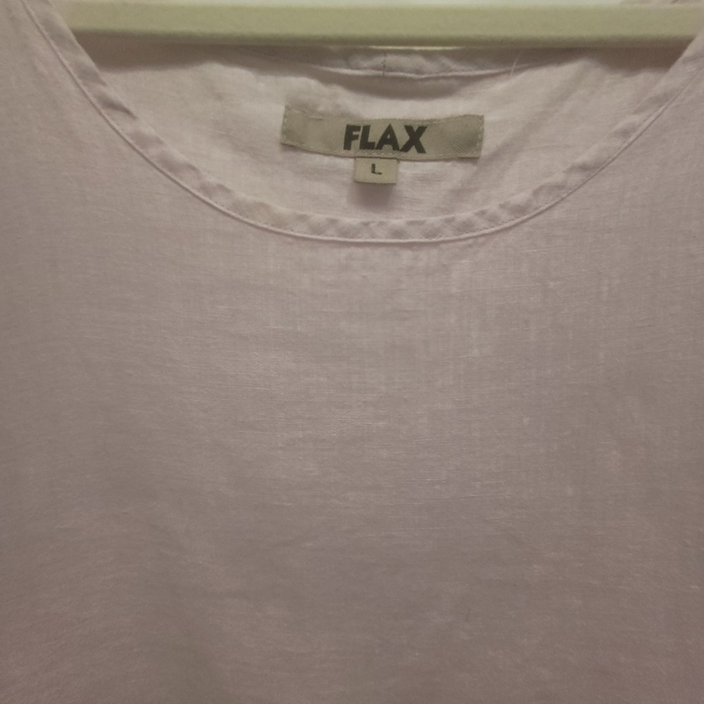 Flax Womens Oversized Linen Tank Top Lavender Pink Sleeveless Scoop Neck L - Picture 6 of 16
